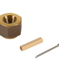 Brass Prop Nut Kit For Inboard Boats - Heavy-Duty Propeller Hardware For 1 Inch And 1-1/8 Inch Shafts - Includes nut, key, pin