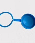 Top view of blue Windshield Washer Fluid Cap And Wiper Reservoir Cover For Pilot 2009 2015 Replacement OEM-Style