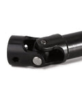 Close-up of Durable CNC Hardened Steel Drive Shaft Upgrade for SCX24 Gladiator Dodge Power Wagon 1 24 RC with black finish and logo etched.