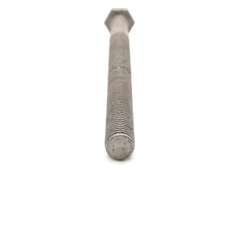 Close-up view of a 1/2-13 X 8 Exterior Galvanized Hex Bolt showing threaded section, part of Heavy Duty Outdoor Fastening Kit