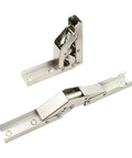 Hidden Steel Cabinet Hinges With 90 Degree And 180 Degree Folding No Slot Flush Mount Sleek Silvery Finish for frameless cabinets
