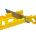 Pro Grade Miter Box And Saw Set For Wood And Gypsum, Precise 45 And 90 Degree Cuts With Handy Storage Cutting Guide