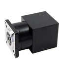 110mm Planetary Gearbox With 90 Degree Right Angle Hole Output Mount compatible with Bldc and Nema 42 Stepper Motors, black housing.