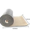 Premium High Density Egg Crate Acoustic Foam Panels For Killer Sound Control And Dope Gaming Studio Booth Setup Self Adhesive Sound Wall Padding Roll Black Five Centimeters Thick, rolled foam panel displaying unrolled section for sound treatment.