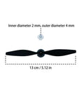 Four Pack RC Airplane Propellers Compatible With TR-C285G RC Plane And TR-C385 Four Channel RC Aircraft, propeller shown with dimensions