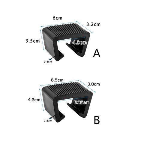 KobeIeen 10 Pack Outdoor Furniture Clips For Patio Rattan And Wicker Chairs, showing two clip sizes with dimensions.