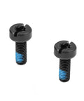 Two Pack Miter Saw Screw Replacement Kit Fits Dewalt Saws 1710 3660 3680 DHS716 DHS790 DWS715 Dws779 And Related Models Durable Metal Screws For Easy Quick Fix, showing two black and blue metal screws.
