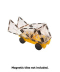Cars Magnetic Building Set Green And Yellow 2 Piece Chassis For Kids Build Cars Trucks And Trains Reusable Box Converts To Ramp