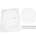 Bulk Pack Of 12 Sublimation Ceramic Ornaments 2.83 Inch Round White Gloss Finish Blank Hanging Ornaments with bubble wrap