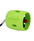 Underwater RC Thruster Motor 12V To 24V 20A Four Blade CW CCW Propeller for DIY RC Boat Submarine Jet Engine, green casing