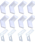 28 Pack White Plastic Corner Brackets For Furniture Reinforcement Anti Slip Desk And Chair Corner Braces Durable Plastic Supports