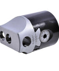 Close-up of NT40 M16 Boring Head Set With 2 Inch Boring Head And 1/2 Inch Boring Bar, durable black finish, fine adjustment dial visible.
