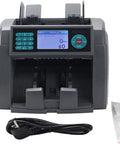 Hassle Free Multi Currency Money Counter Machine With Advanced Cis Sensor Authentication Automatic Receipt Printing High Speed Bill Sorting For Retail Bosses And Daily Cash Handlers, showing sleek design and control panel.
