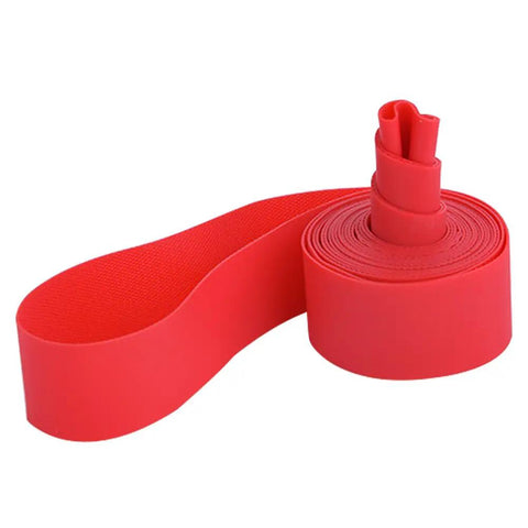 Two Piece Puncture Proof Bike Tire Liner Kit For Road And Mountain Tires, 24 Inch Rim Strips Inner Tube Protector, red liner roll