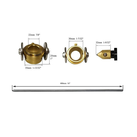 Pro Grade SG-55 Plasma Cutter Torch Guide Roller Wheel Circinus For Precision Cuts, A Real Workhorse That Fits Shroud Shield Cup With Standard And Groove Options, One Piece, Golden And Silver Finish