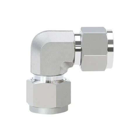 Heavy Duty 316L Stainless Steel Pipe Fitting Compression Union Elbow 90 Degree Forged Tube OD No Plated For One Eighth To One Inch Sizes