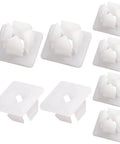 License Plate Screw Inserts Eight Pack Set Durable Nylon Retainer Clips for front and rear plates displayed on a white background