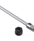 Built Tough Heavy Duty Collet Extension Bar Featuring Precision Threaded Lock And Ultra Smooth Eight Millimeter Cylindrical Shank For Milling Machines Lathes And Machine Shop Tooling, showing 8mm steel shank and clamping nut.