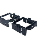 2pcs Heavy Duty Plastic Clamp For CNC Machining Center Vacuum Blocks With Grippy Suction Pods side view showing durable black plastic construction.
