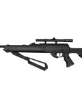 Powerful BB and pellet rifle for adults with 20 inch rifled barrel adjustable fiber optic sights and 4x15 scope shoot pellets or BBs multi pump