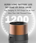 Smart Electric Coffee Tamper With 20 Level Adjustable Pressure And Precision Depth Control, showcasing battery life and design.