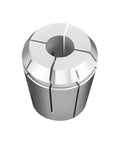 Heavy Duty One Piece Collet Chuck For CNC Milling Tool Holder With Hella Tight Zero Point Zero Zero Five Mm Runout, stainless steel ER collet chuck close-up.