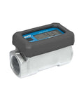 Aluminum Body Turbine Fuel Flow Meter With Battery Powered Digital Display Reads 3 To 30 GPM Compatible With Gasoline Blends, Diesel, Kerosene