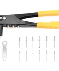 Heavy Duty Riveter Set With Pop Rivet Gun And 120 Piece Blind Rivets Assortment For Metal DIY Projects Pro Grade