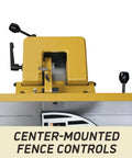 Six Inch Jointer With Three Auto-Set High Speed Steel Knives, 1 HP Single Phase 115/230V, center-mounted fence controls