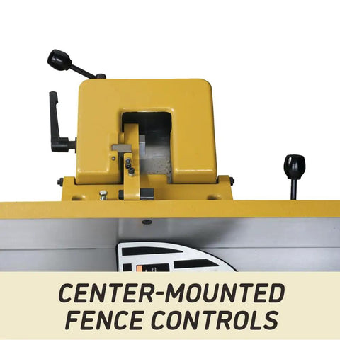 Six Inch Jointer With Three Auto-Set High Speed Steel Knives, 1 HP Single Phase 115/230V, center-mounted fence controls