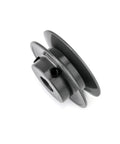 Single Groove V-Belt Pulley For 4L A AX Belts, 2.70 Inch Outer Diameter, Cast Iron Sheave, 5/8 Inch Bore, angled view