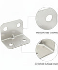 Right Angle Corner Bracket 1.57 x 1.18 Inch Cold Rolled Steel Furniture Reinforcement For Shelves And Cabinets with precision holes