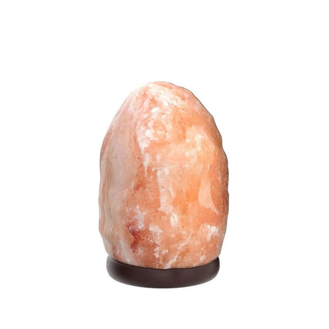 Himalayan Salt Lamp Night Light With Remote Control 5.5 Inch Pink Crystal Rock Light 16 Color Changing LEDs 4 Light Modes USB Powered Handcrafted Wood Base Cozy Home Decor For A Chill Relaxing Vibe shown lit on black base