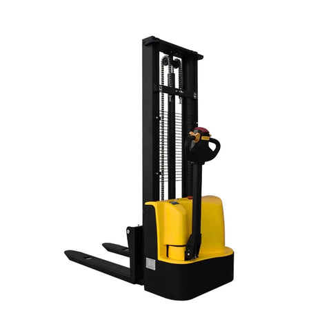 Heavy Duty Electric Forklift Pallet Lifter 1 Ton Capacity 3.5 Meter Lift Height, semi stacker designed for tough warehouse environments.