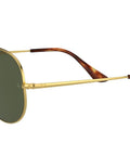 Unisex Aviator Metal II Sunglasses With Gold Frame And G15 Green Lenses, 58mm, Rx Ready Lenses, Case Included, side view