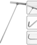 Heavy Duty Stainless Steel Manhole Cover Hook Lift Tool For Easy Grate Pulling And Door Lifting, corrosion resistant, 15 inch reach