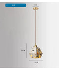 Industrial Marble Pendant Light Fixture Chandeliers hanging with a geometric cement design, 23cm tall, 15cm wide for home use.