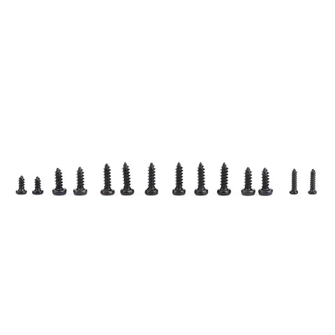 1000 Piece Stainless Steel Self Tapping Screw Kit M1 To M1.7 For Eyeglasses Watches Laptops Cameras And RC Repairs Go To Multi Purpose Assortment With Anti Rust Finish showing assorted screws in a row