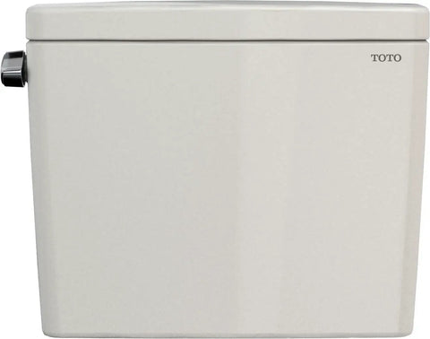 Drake 1.6 GPF Toilet Tank With Washlet Compatible Auto Flush, Sedona Beige, front view, high efficiency Tornado Flush system
