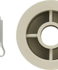 Drop The Duct Tape And Keep Your Gear Back Rolling Smooth With This Genuine Bottom Pulley Replacement Part For S42 Appliance Dollies, includes two pins.