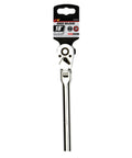 Three Eighths Inch Drive Flex Head Long Ratchet With Pro Grade Chrome Vanadium Steel Build Polished Nickel Chrome Finish Package View