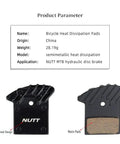 Hydraulic Disc Brake Pad Set For Bicycle And Scooter, 4 Pairs Of Semi Metallic Resin Pads With Heat Dissipation on display