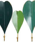 Built Tough Metal Coat Hooks Wall Mount Rack For Entryway And Bedroom Doorway with five colorful leaf-shaped hooks.