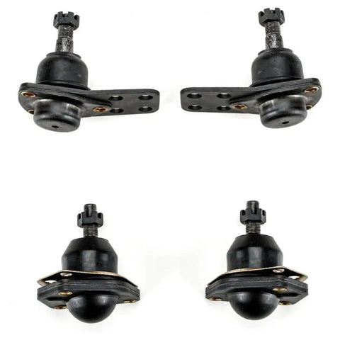 Front Steering Tie Rod End Assembly For Chevy And Chevy Ii 1962 To 1967 includes four ball joints with rubber boots and metal bases.