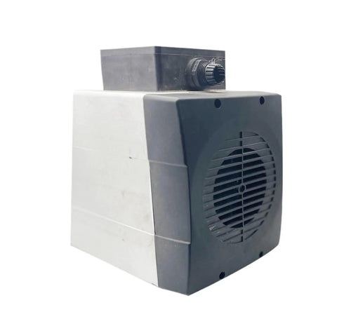 Heavy Duty Workhorse 12KW Air Cooled Spindle Motor For CNC Milling And Turning Machines, side view with cooling fan.