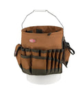 Bucketeer Bucket Tool Organizer Brown Fits Most 5 Gallon Buckets with Three Interior Loops for Hammers Drills Pry Bars