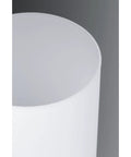 Close-up of etched white glass from Two Light Vanity Light With Etched White Glass Modern Bath Fixture In Polished Nickel Finish