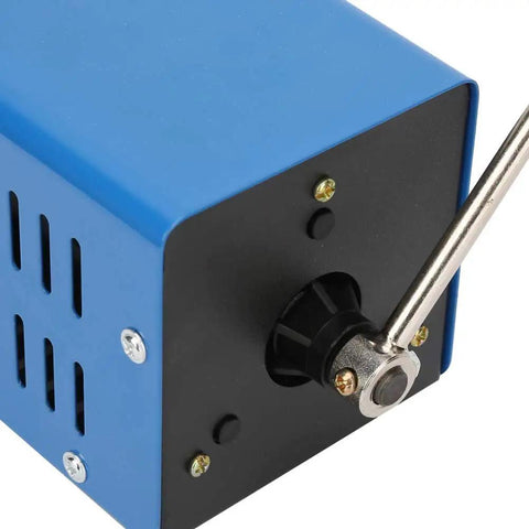 Close-up of Hand Crank Generator Portable Power Bank With USB Charging Emergency Dynamo for Off Grid Prep Ready use.
