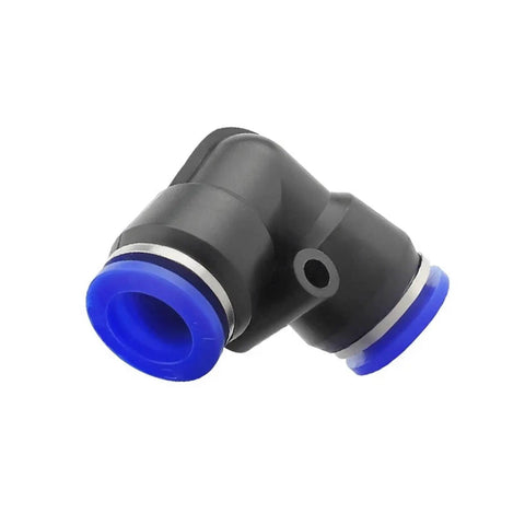 Dope 100 Pc Pneumatic Fittings Kit For Fast Push To Connect Air Hose Assortment 4mm 6mm 8mm 10mm 12mm Universal Compressor Tools With Easy Install No Wrench Needed black elbow fitting with blue release rings