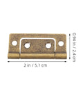 Vintage Stainless Steel Flush Mount Cabinet Hinges Set No Fuss, thickened iron hinge 51x25x1.2mm with size measurements.